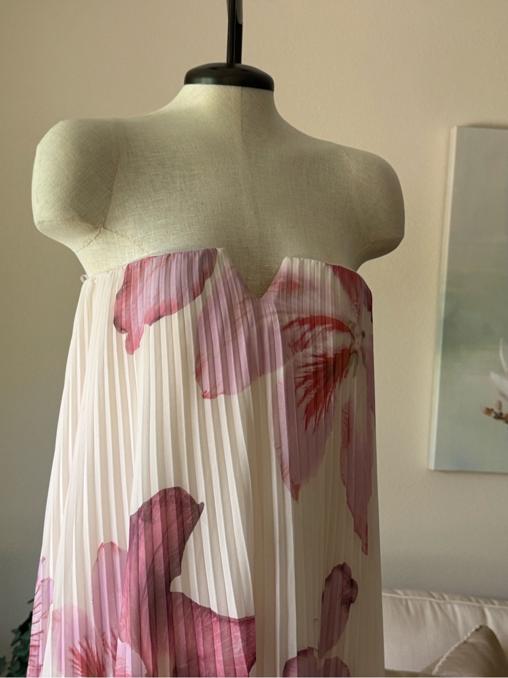 Drift Rose Pleated High-Low Maxi Dress By VICI - Picture 5 of 16